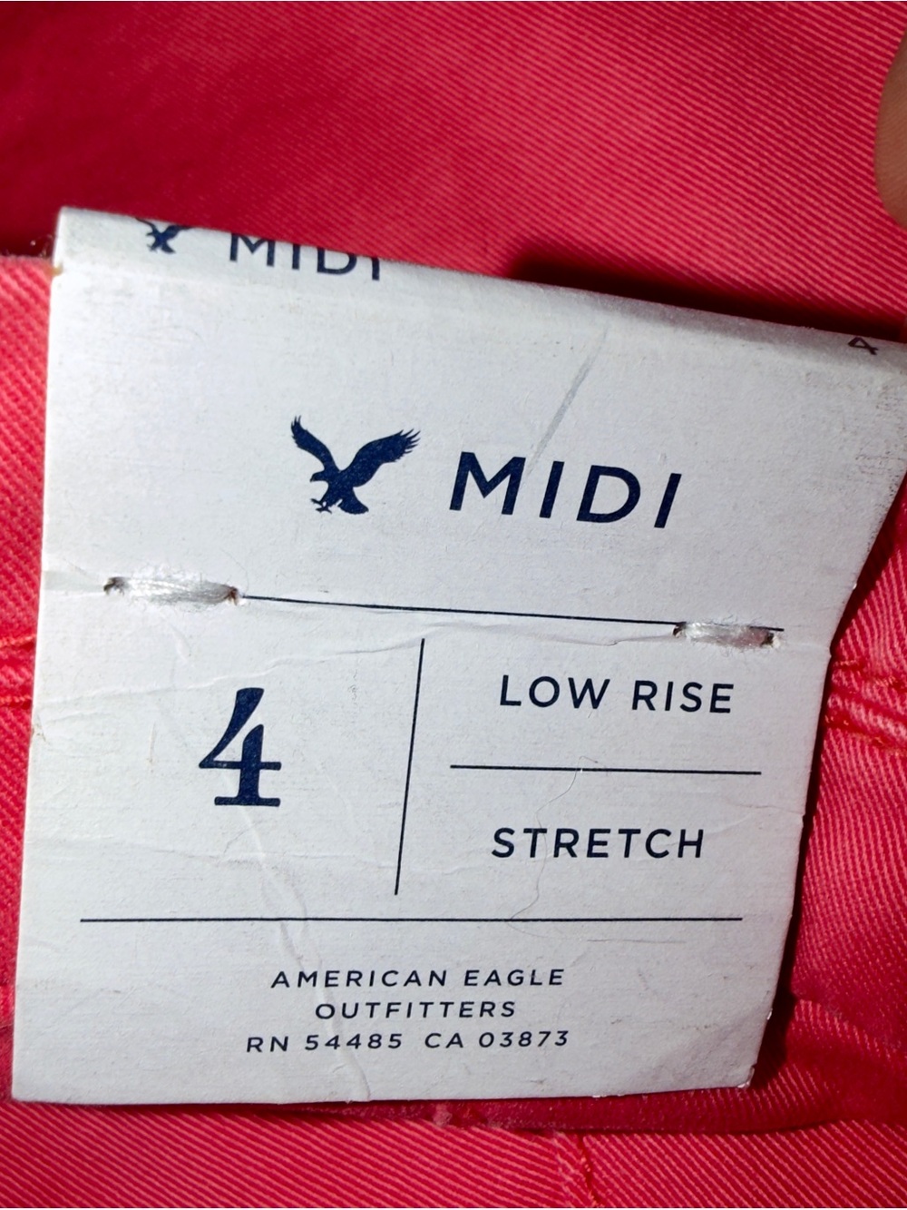 American Eagle Outfitters Coral Low-Rise Stretch Shorts - Picture 4 of 4